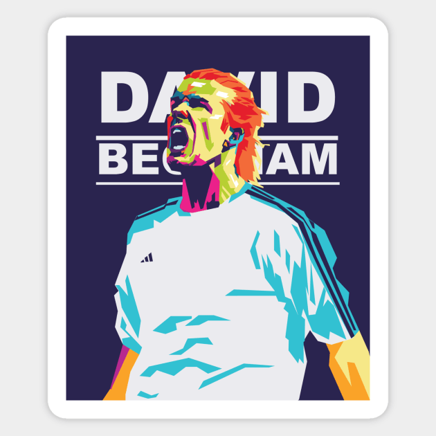 David Beckham In Wpap Art Style Sticker by Hanafi